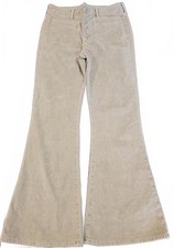 American Eagle Outfitters Womens 12 Tan Corduroy Cotton Flared High-Rise