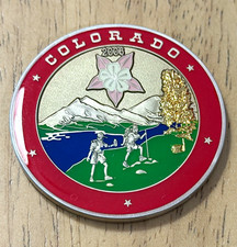 Trackable Activated Adoptable Colorado 2006 Geocoin RE Silver Finish