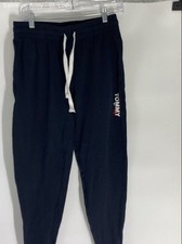 1985 Tommy Hilfiger Mens Blue Drawstring Waist Activewear Jogger Pants No Size