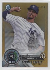 2018 Bowman Scouts' Top 100 Gold Refractor 26/50 Albert Abreu #BTP-95 2r7