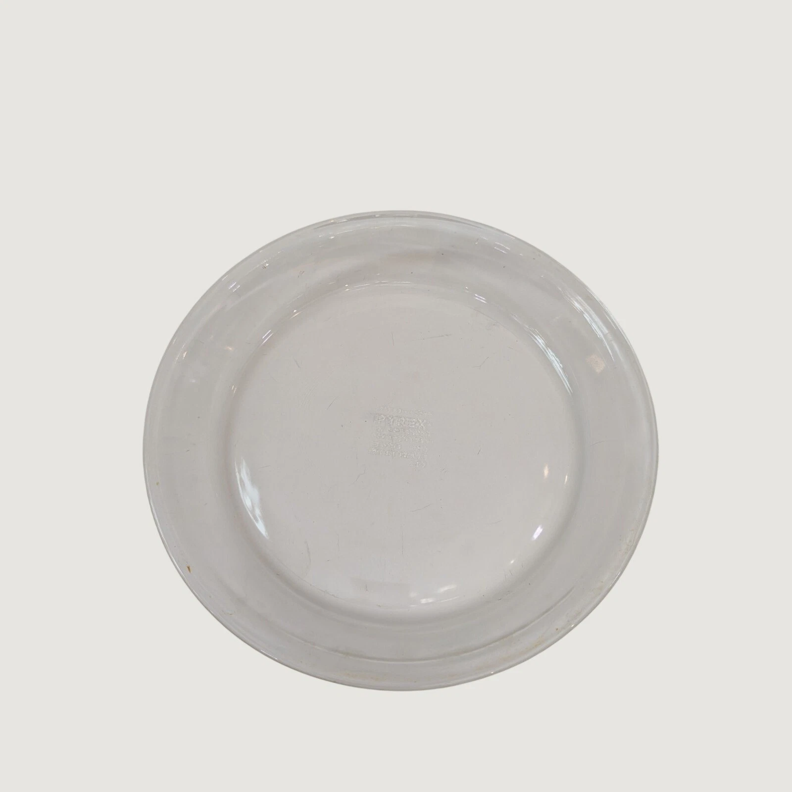 Set of 2 Pyrex #209 9" Flat Rim Clear Pie Dish Plate Oven Microwafe Safe Vintage
