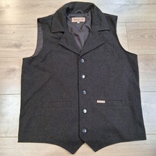 Panhandle Slim Vest Mens Large Brown Wool Tweed Western Cowboy 98M6635