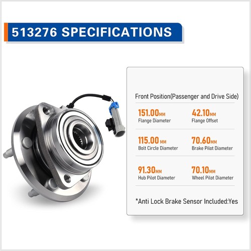 Dual Front Wheel Hub Bearings for Chevy Equinox & Pontiac Torrent - Easy Install - Bild 6 von 11