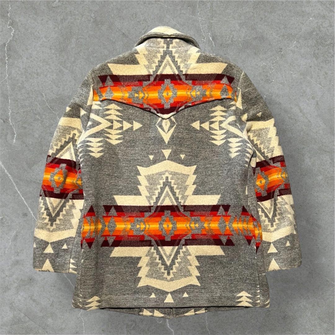 Pendleton Vintage Native Pattern Wool Jacket L 70… - image 11