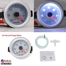 Universal Car Truck Vacuum Gauge Meter Automotive Kit Silver Bezel 300 In.hg Universal Car Truck Vacuum Gauge Meter Automotive Kit Silver Bezel 300 In.hg