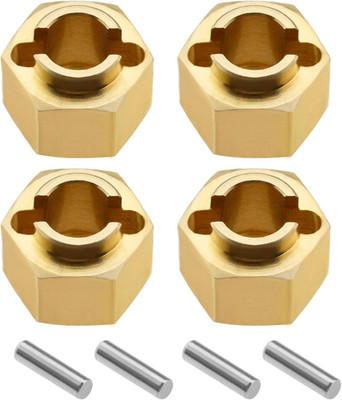 4 Stück 4 mm Messing Rad Sechskant Nabenverlängerung Adapter kompatibel mit /18 TRX4M RC Crawl