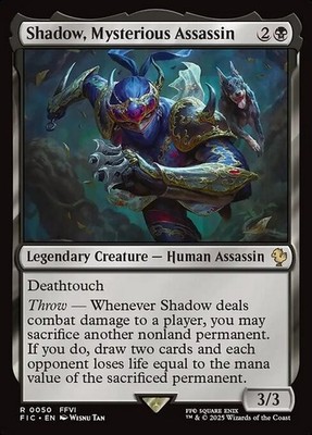 Shadow, Mysterious Assassin - Rare/Leg. Kreatur - Commander: FINAL FANTASY EN/NM