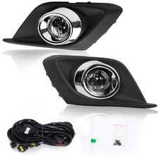 RP Remarkable Power 2014-2016 Mazda 3 Fog Lights Clear Lens Bumper Lamps Kit