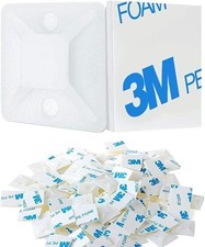 3/4" Zip Tie Mounts - 60 PCS Self Adhesive Cable 60PCS- 3/4INCH, White 