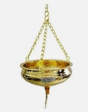 Olla de latón Panchakarma Shirodhara equipo de 2 litros con válvula de control y cadena de latón