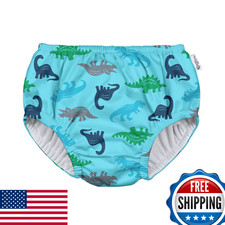 Green Sprouts Pull-up Reusable Absorbent Swim Diaper Aqua Simple Dino 24 Mo