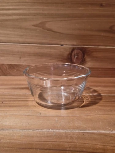 Pyrex 464 Scalloped 3 Ring Glass Custard Cup Ramekin 10oz.  Vntg.     3cnt26jj