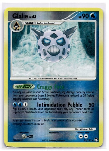 Glalie 25/123 Reverse Holofoil - Pokemon Mysterious Treasures - HP