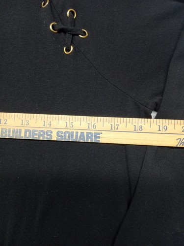 Michael Kors Top Blouse Women's Size Large Black Criss Cross Accents Casual - Picture 7 of 11