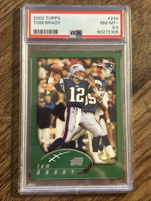 2002 Topps Football TOM BRADY #248 PSA 8.5 New England PATRIOTS GOAT!!!