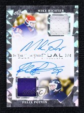 2022-23 Leaf ITG Used Silver Pattern 3/4 Mike Richter Felix Potvin Auto 11jd