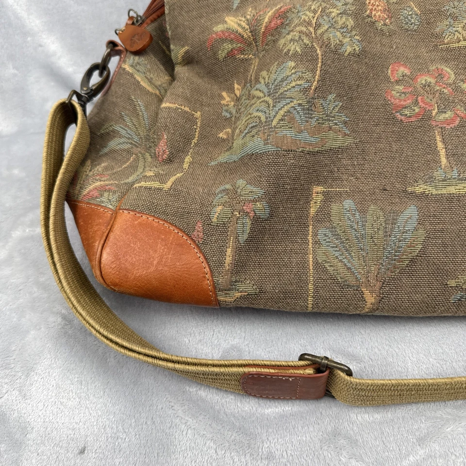 Bolso de viaje clásico vintage Tommy Bahama Palms tapiz grande lona para pasar la noche Foto 4 de 4