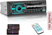 Single DIN Marine Radio Bluetooth Car Stereo, Boat Stereo Receiver Marine Head U