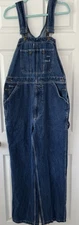 Rural King Overalls Mens 34 x 34 Bib Carpenter Blue Denim Farmer Work Engineer