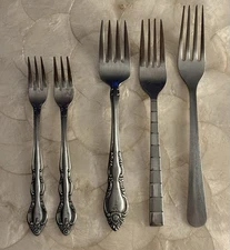 5 collectible different size forks by: Northland, Imperial & Melio target