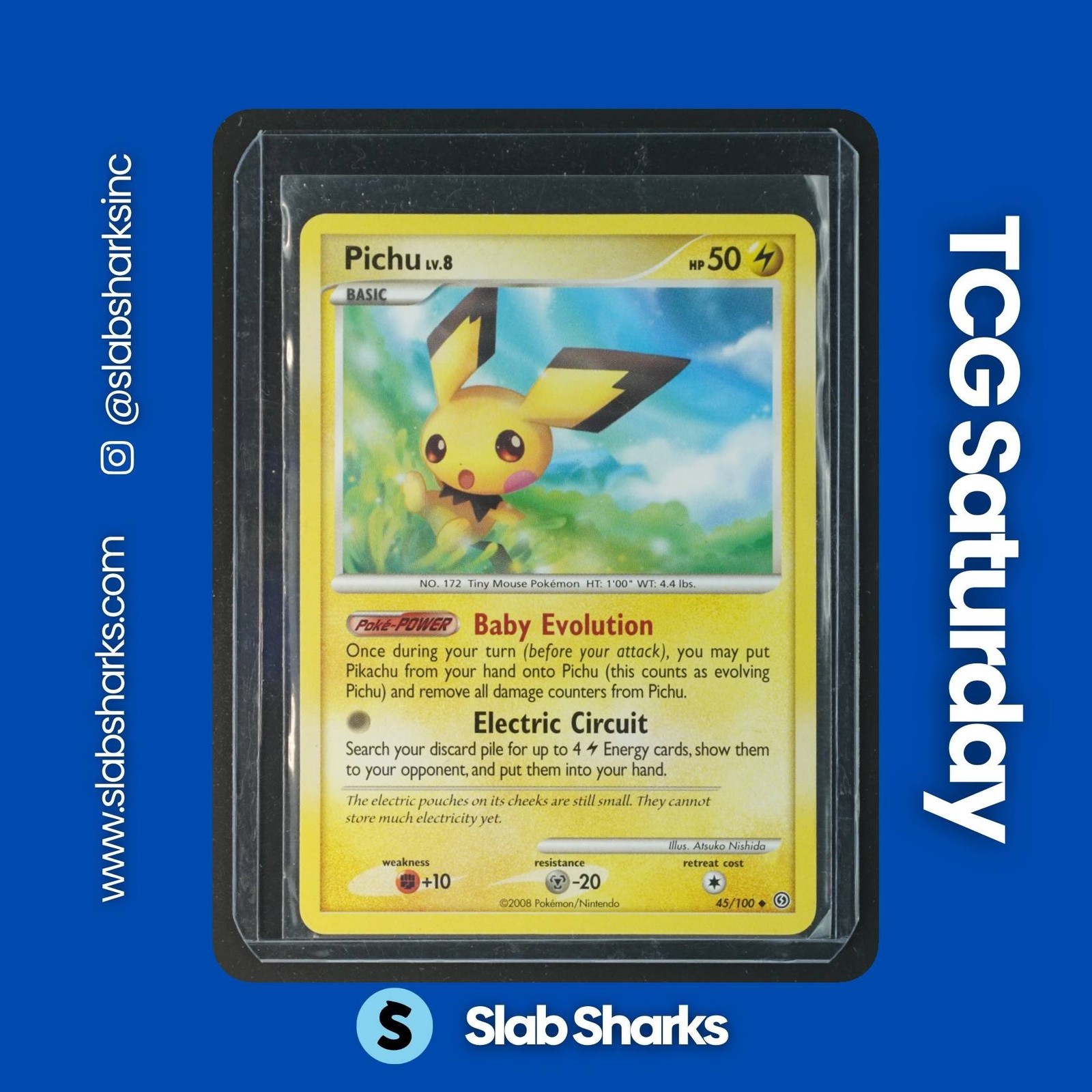 2008 POKEMON DIAMOND & PEARL STORMFRONT #45/100 PICHU