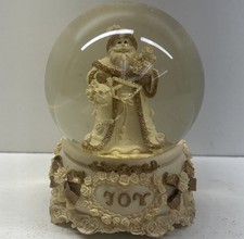 Vintage Christmas Santa Holiday Snow Globe - Plays  White Christmas  - Works