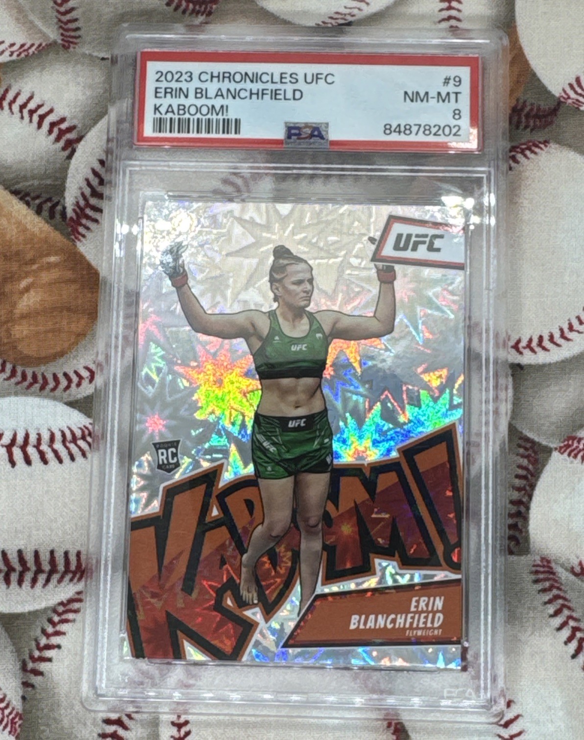 2023 PANINI KABOOM CHRONICLES ERIN BLANCHFIELD ROOKIE RC Case Hit PSA 8 🔥