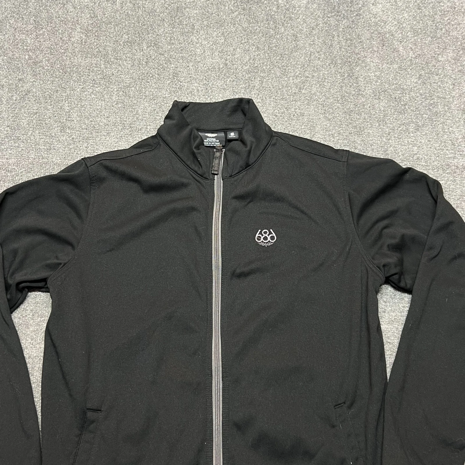 686 Men's Black Full Zip Jacket Size Small Mock Neck image 2