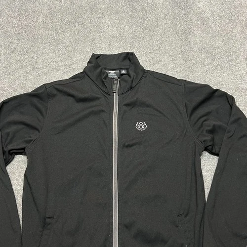 686 Men's Black Full Zip Jacket Size Small Mock Neck image 2