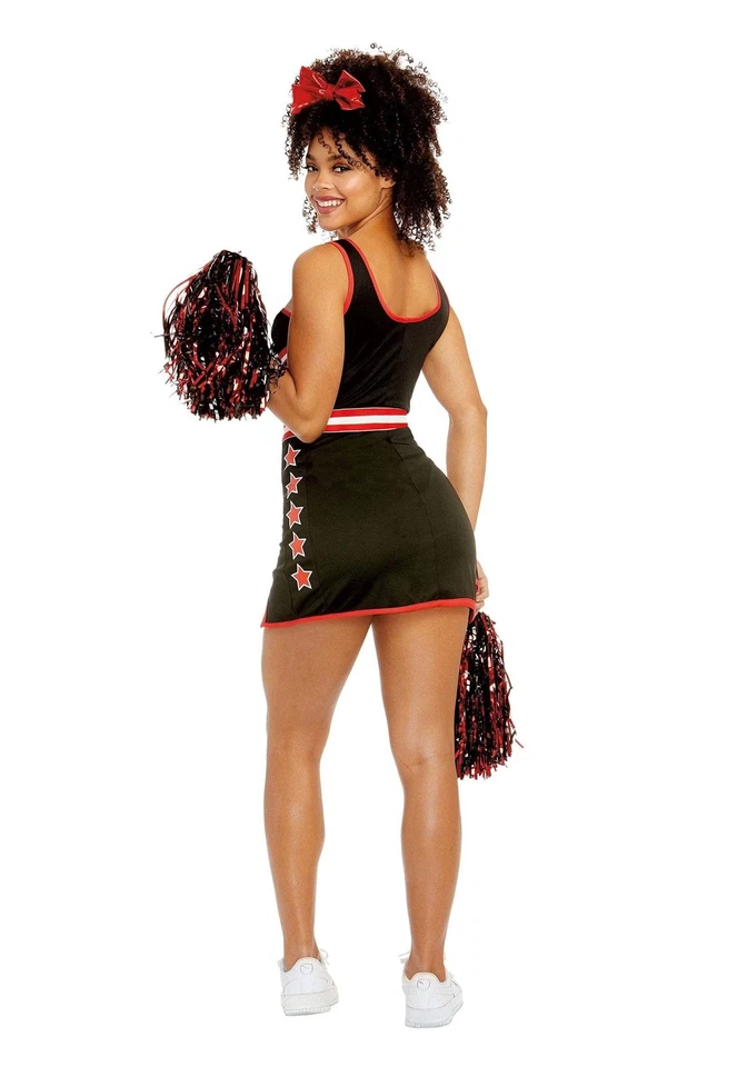 Disfraces para mujer Cheer Team Usa talla adulto, negros, medianos EE. UU. Foto 2 de 4