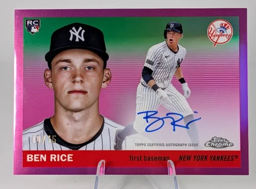 2025 Topps Chrome Platinum #CPA-BR - Ben Rice - Auto Pink Refractor #/15!
