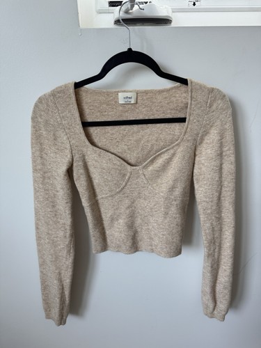 Wilfred Greer Sweater in Heather Light Oatmeal Size S
