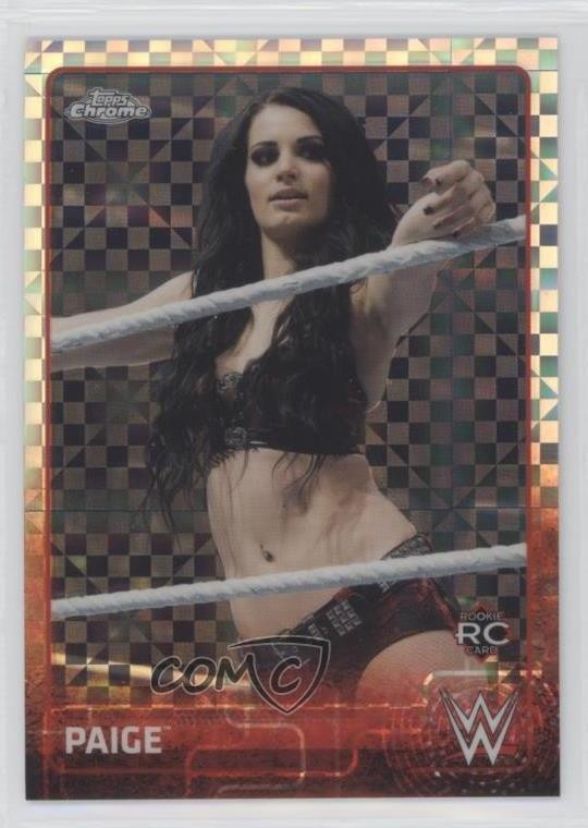 2015 Topps Chrome WWE X-Fractor Paige #51 Rookie RC 9aj