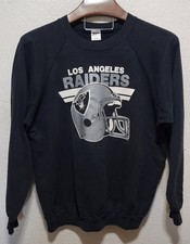 Vintage 90s Trench Los Angeles Raiders Crewneck Sweatshirt XL Black NFL USA