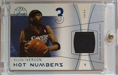 2003 Flair Final Edition Allen Iverson #PATCH /250 Game Worn Jersey - Rare