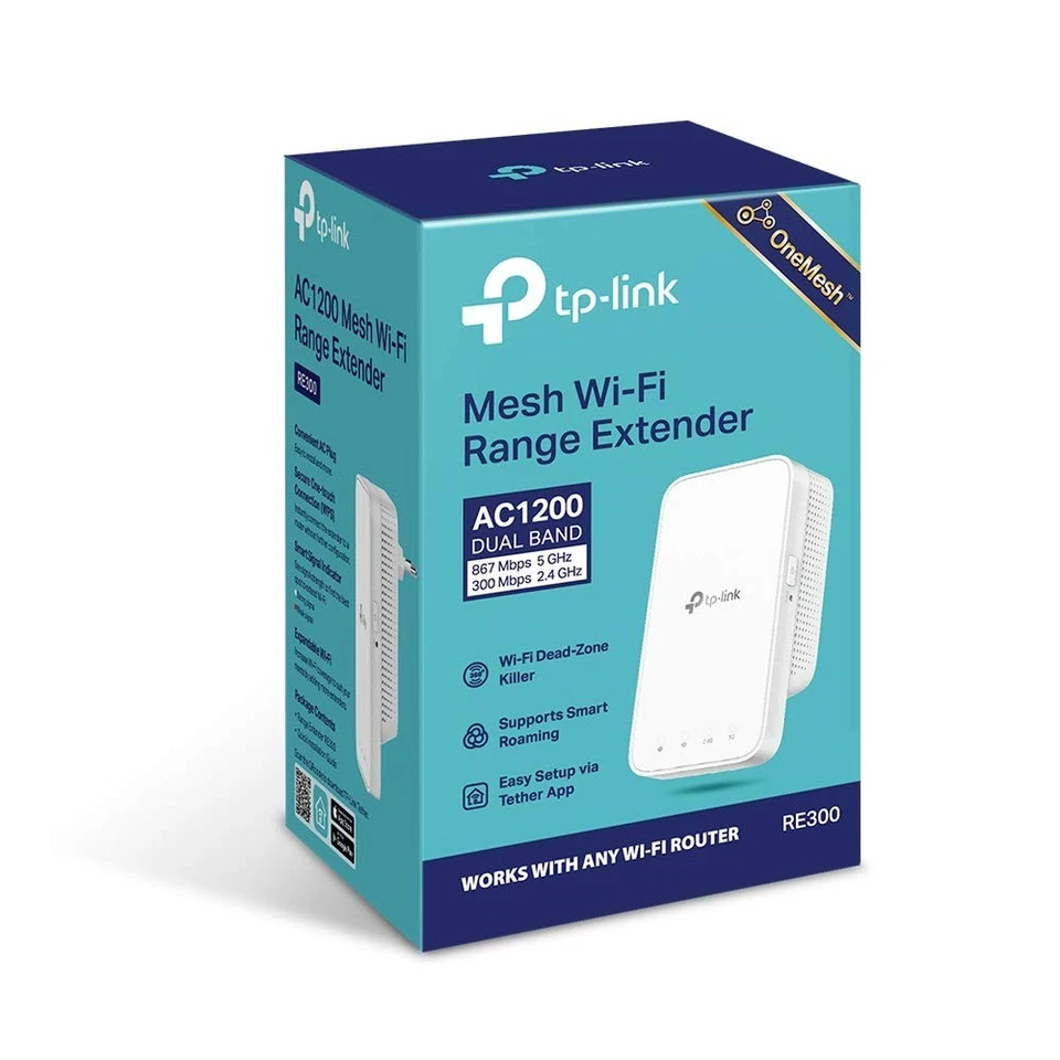 TP-Link RE300 Mesh Wi-Fi Repeater WiFi-Extender Dual-Band 1200 Mbps Technolog... - Bild 2 von 4