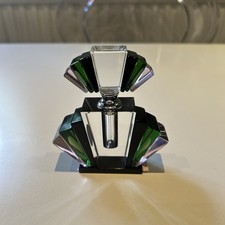 Art Deco ‘Fan Top’ Style Crystal Multi Colour Perfume Bottle