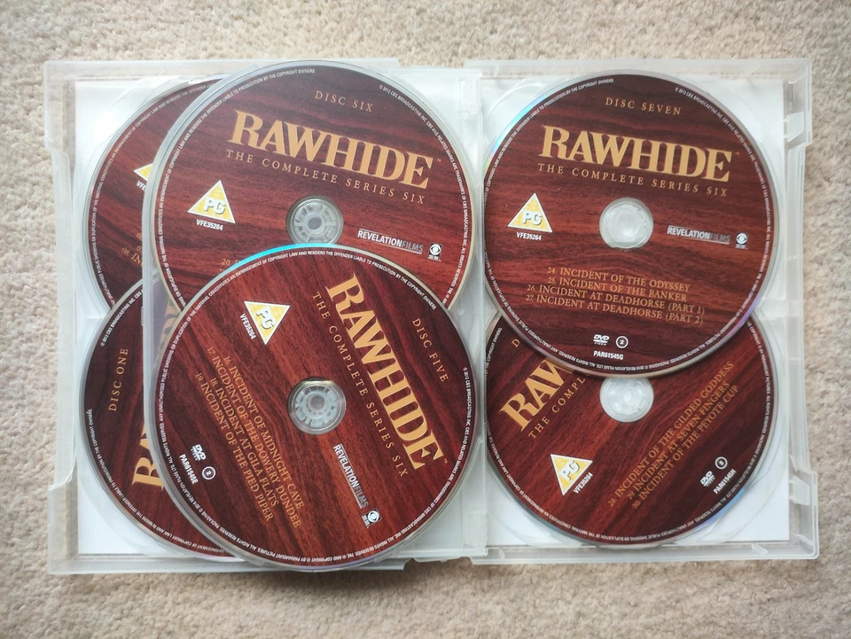 Clint Eastwood RAWHIDE The Complete Series Six (6) DVD Clint Eastwood (2012) VGC - Image 4 of 4