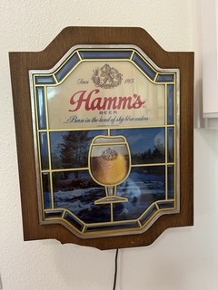 Vintage Hamm’s Beer Lighted Sign From The Land Of Sky Blue Waters