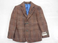 Boys T.O. Brown  Orange Patch Pocket Blazer Slim Sizes 4 - 7