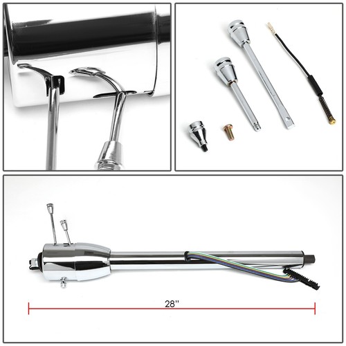 FOR 55-59 CHEVY GM TRUCK FLOOR SHIFTER HOT ROD 28“ TILT MANUAL STYLE STEERING - Picture 6 of 6