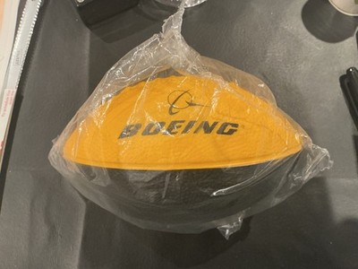 BOEING VINTAGE 1990 S NERF MINI FOOTBALL 6  (YELLOW & BLACK) (NEW ORIGINAL PKG)