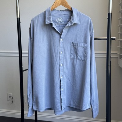 Alex Crane Men's Long Sleeve Shirt XXX Organic Cotton Button Front NWOT Portugal