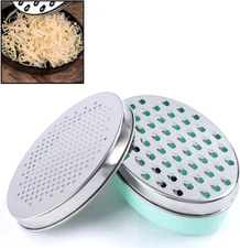 Cheese Grater Citrus Lemon Zester with Food Storage Container & Lid - Perfect fo