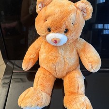 Build A Bear Baskin Robbins Orange Sherbet Ice Cream Cone Stuffed Plush 16"