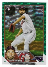 Cody Morris 2023 TOPPS MLB SERIES 2 GREEN FOIL ROOKIE CARD #507 Guardians RC/499. rookie card picture