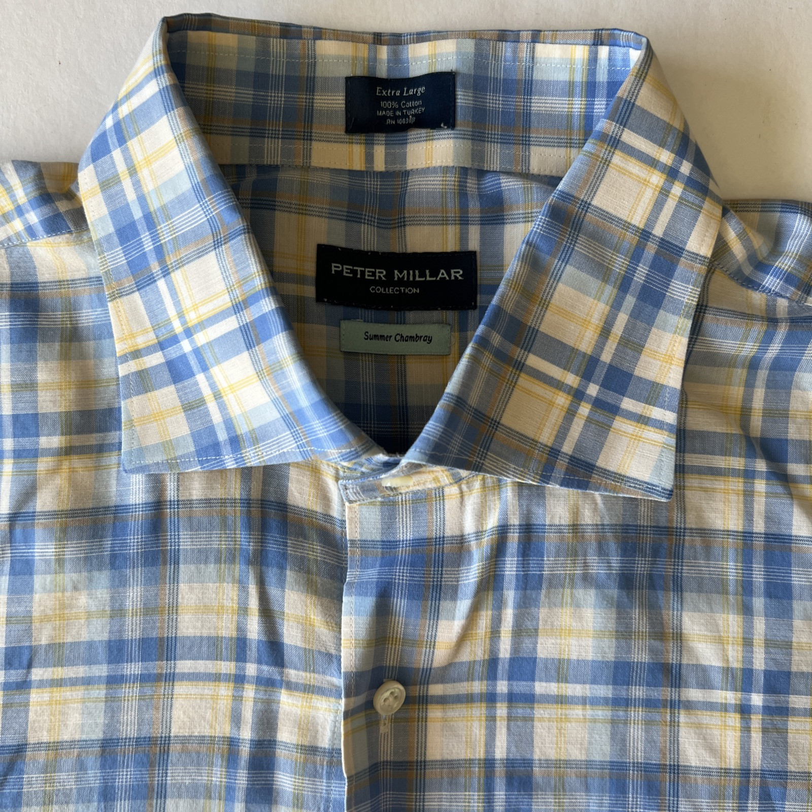 Peter Millar Summer Chambray Button Up Shirt Men'… - image 4