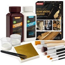 All-in-Gold Leaf Adhesive Kit   3.4 Fl Oz Gilding Adhesive and 3.4 Fl Oz Varn...
