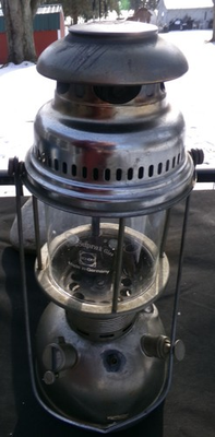 #ad vintage hipolito gas lantern 9247 light camping coleman nickel plated German $135.00