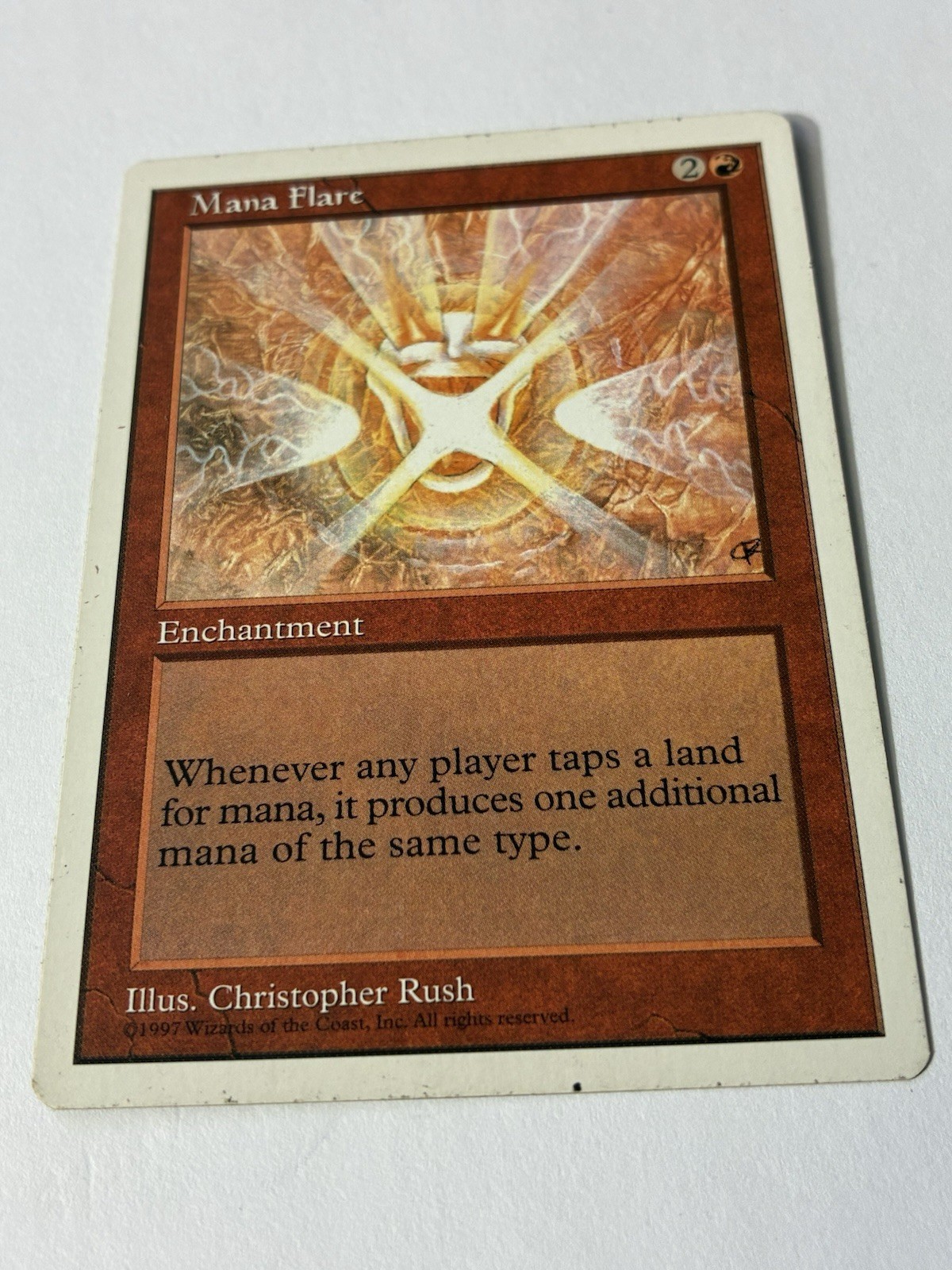 MTG 1997 Magic The Gathering Red Card  Fifth Edition Mana Flare Rare LP MC16